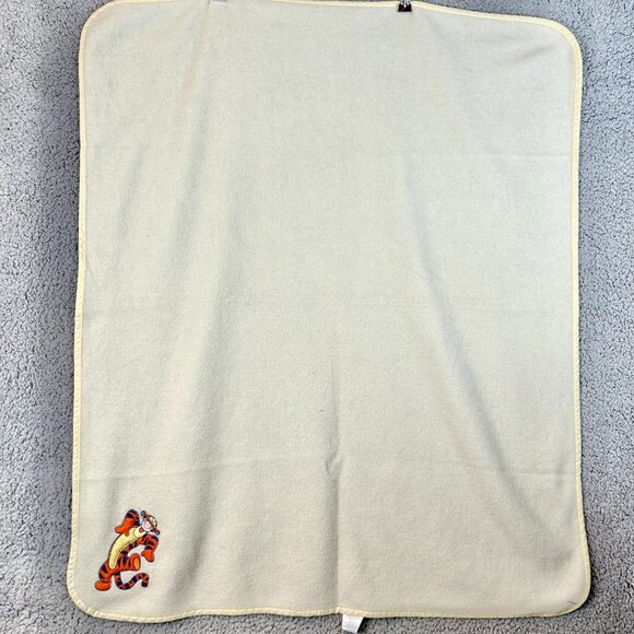 Tigger Winnie The Pooh Baby Embroidered Blanket 36x32 Rare Disney Cover - Picture 2 of 6